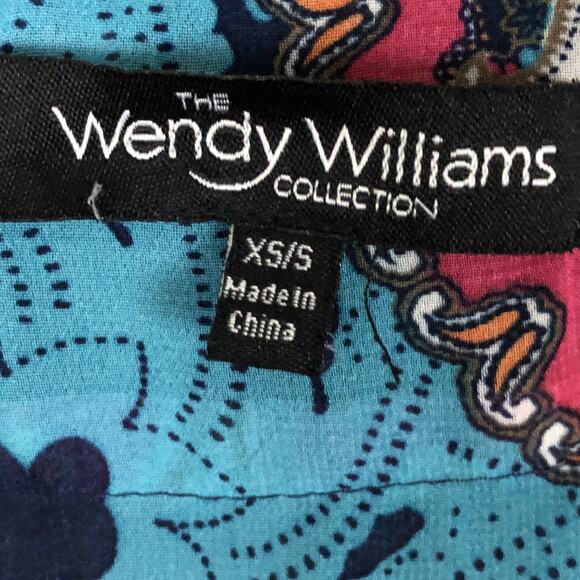 Wendy Williams Collection Womens XS/S Bold Paisley Jeweled Scarf Front Kimono - Picture 2 of 10